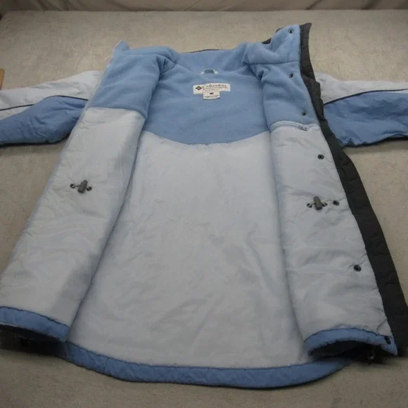 Columbia Jacket Women Large Light Blue Insulated Ski Winter Warm Waterproof Snow - Picture 6 of 13